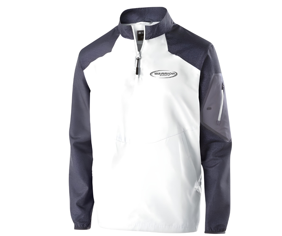 1/4 Zip Carbon/White Windbreaker