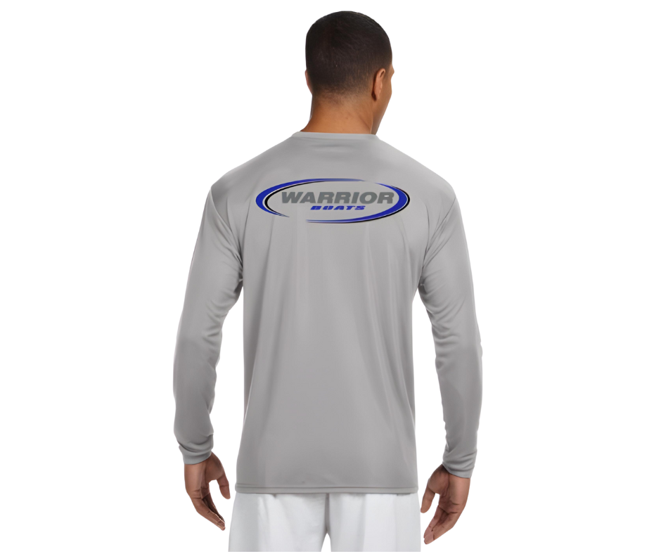 Silver Moisture-Wicking Long Sleeve Tee