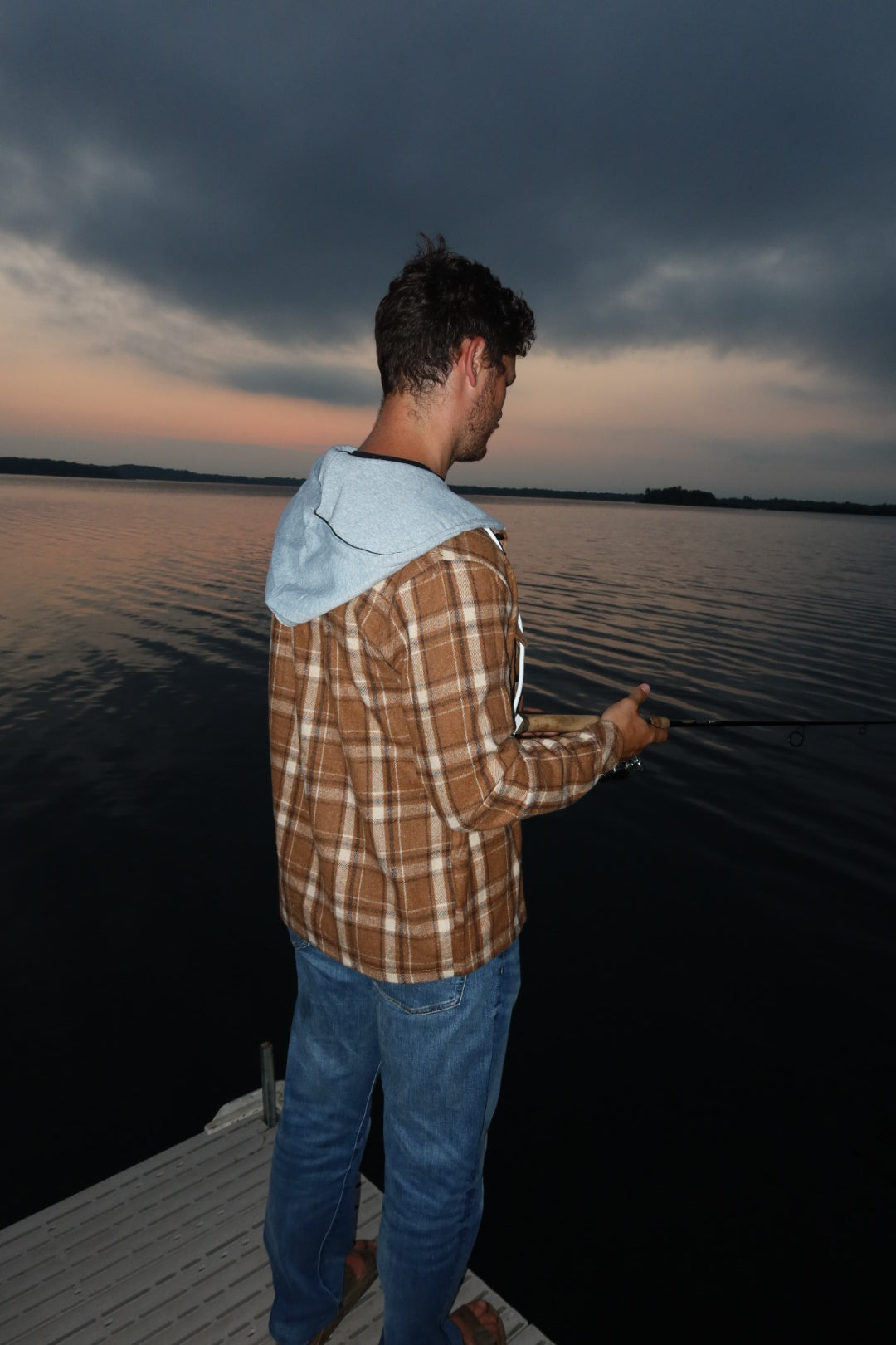 Plaid Hoodie Flannel Shirt Jacket