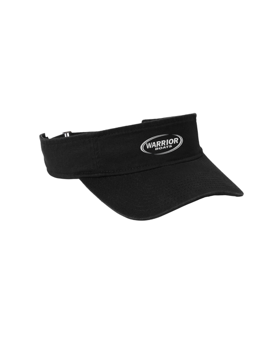 Black Visor with White Logo